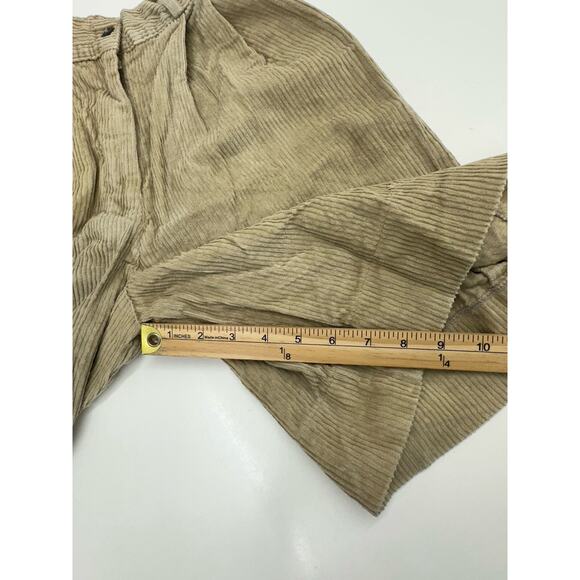 Kyoto Kasuals Womens Shorts Size 7 Brown Corduroy High Waisted Pleated Vintage - Picture 10 of 11